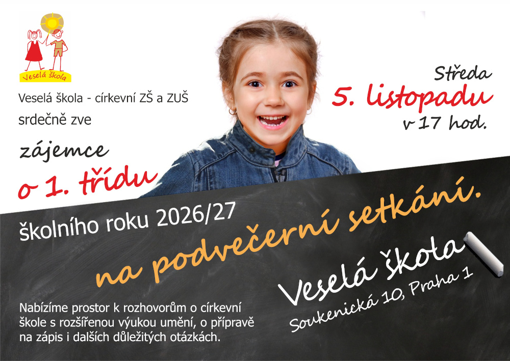 Setkání pro zájemce o 1. třídu pro školní rok 2026/2027