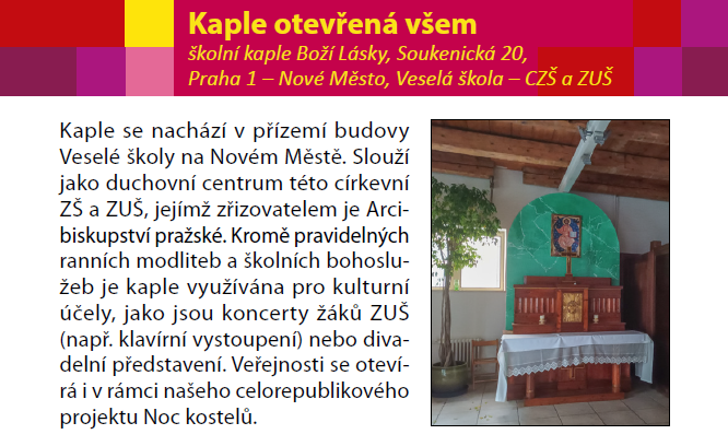 Noc kostelů v kapli Boží Lásky